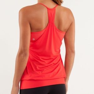 RARE Lululemon No Limits Tank Love Red Stripe 6
